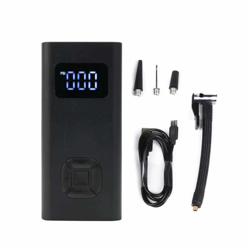 Tire Inflator Portable Air Compressor Digital Pressure Gauge with LEDs Light USB Rechargeable 150PSI Electric Air Pump for Car Bike Motorcycle Balls (Standard)