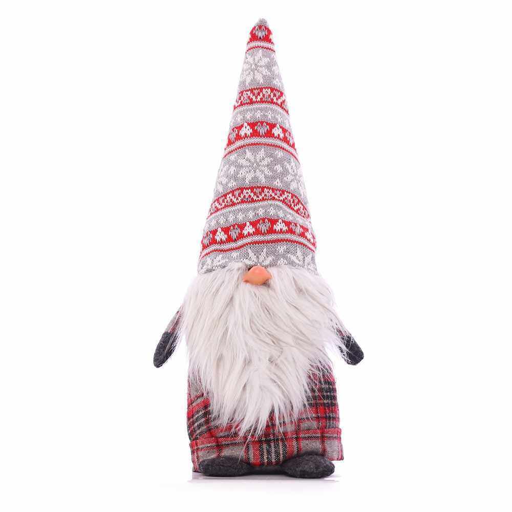 Christmas Gnome Ornaments Santa Claus Doll Swedish Tomte For Home Table Decor Christmas Tree Holiday Xmas Decoration 14Inch Red Hat (Red)