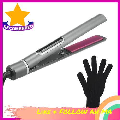 Best Selling Hair Straighteners 2 in 1 Hair Straightener Curler Hair Curler Quick Heating Hair Curle with Heat Insulating Gloves (Grey)