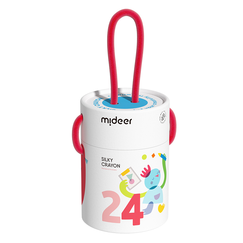 Mideer Colorful Bucket Fast-Drying Silky Crayons - 8/12/24/36 colors available