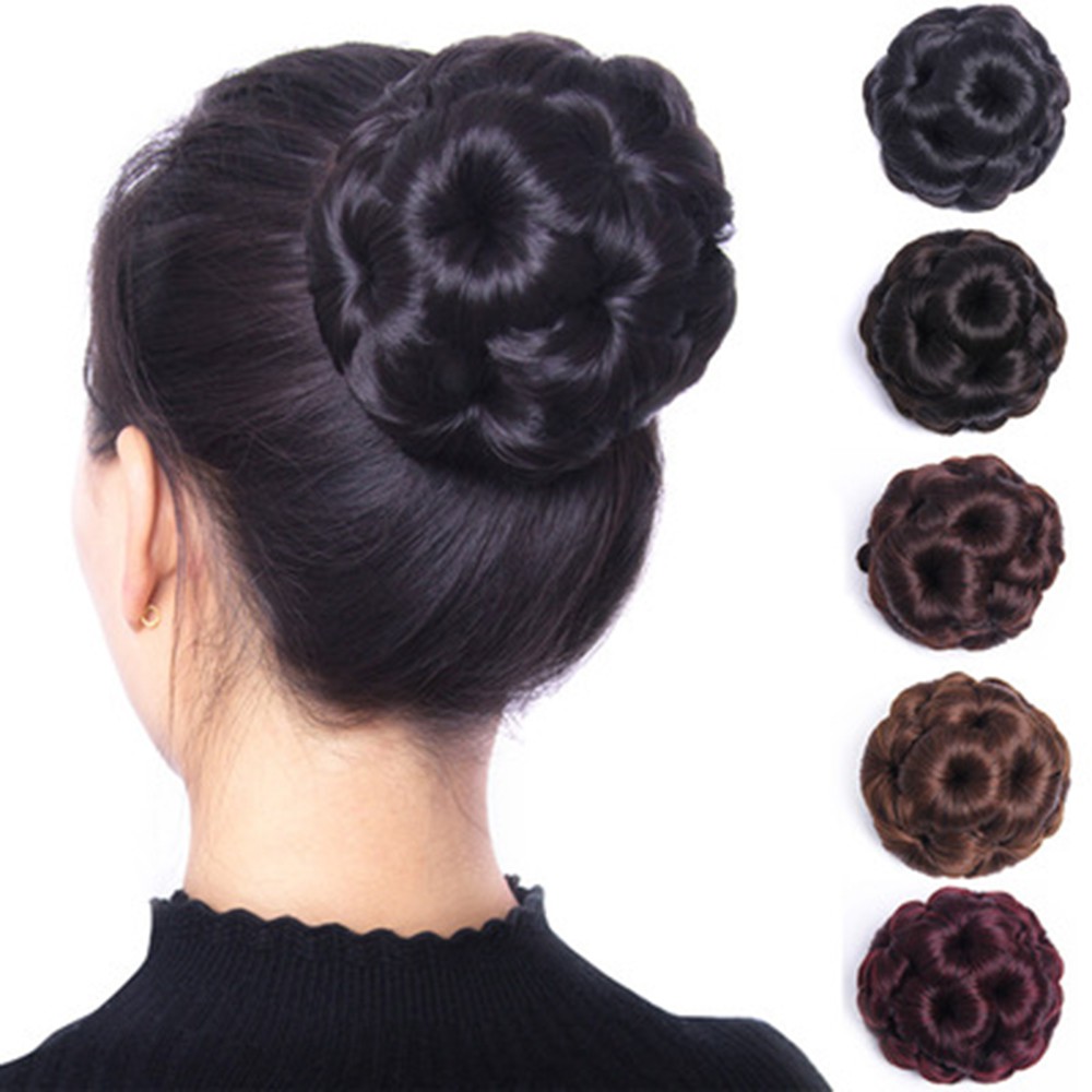 Sanhe tóc giả cho nữ kẹp tóc búi phụ kiện tóc thời trang