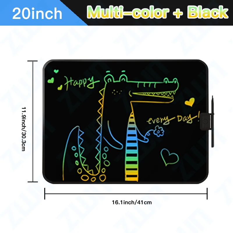 EZYLITTLES 20 Inch LCD Writing Pad Kid Tablet Graphics Drawing Painting Board Kid Writing Board Early Education Toys Children Learning Pre School