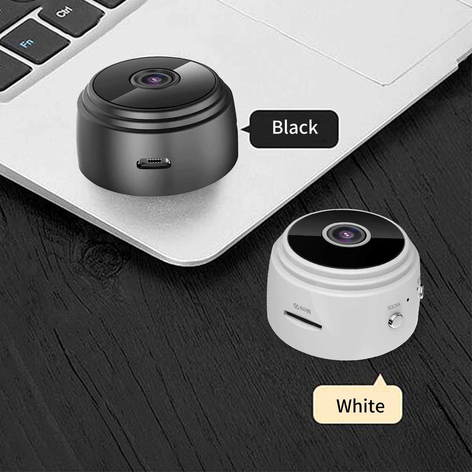 1080P Wireless Camera Mini Hidden Camera with Motion Detection Portable Night Vision Surveillance Camera for Aerial Home Indoor Outdoor Security (Black)