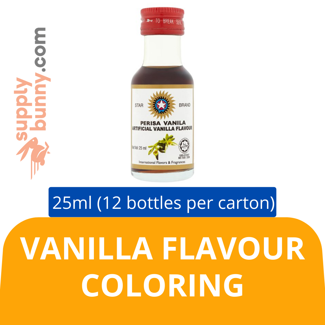 Vanilla Flavour Coloring (25ml X 12 bottles) (sold per carton) 食用色素(香草味) PJ Grocer Pewarna Vanilla