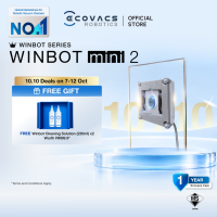 [NEW] ECOVACS Winbot Mini 2 Window Vacuum Cleaner | Compact Size | 8000PA | Anti-fall Protection | Edge Cleaning