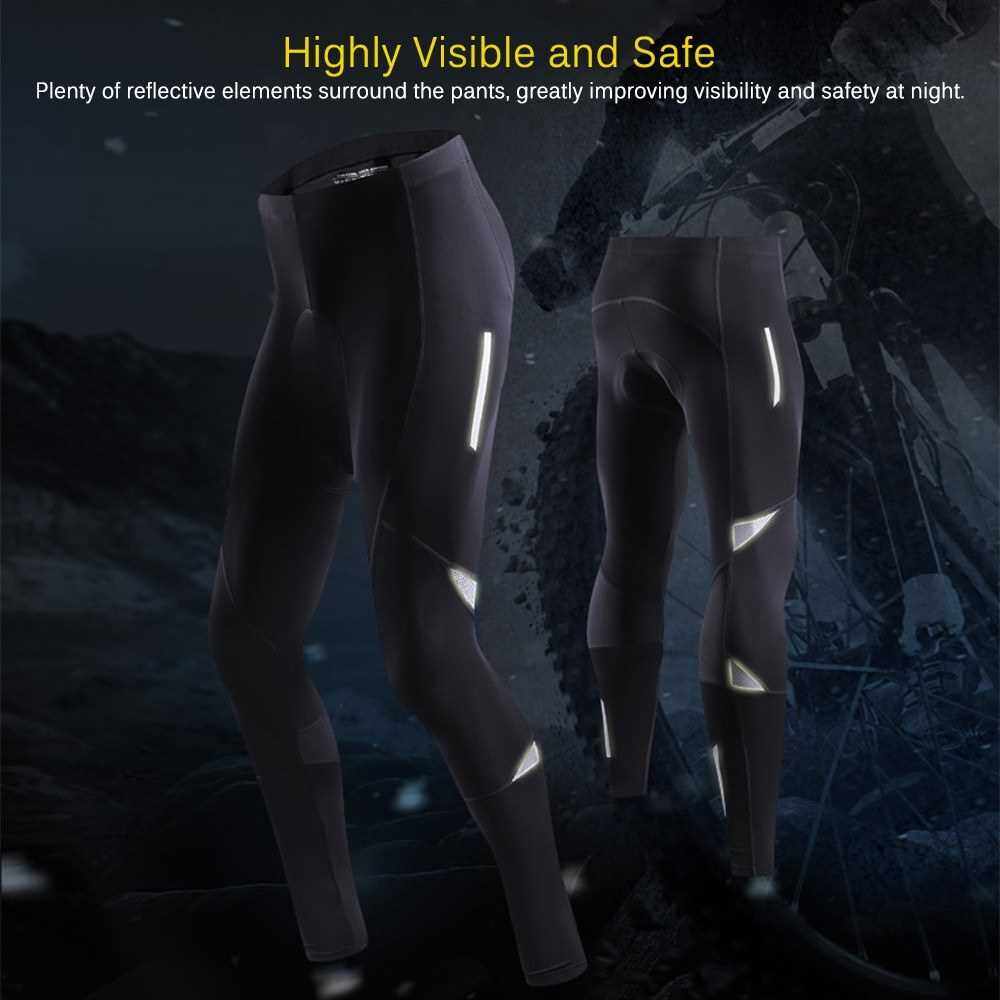 Best Selling Lixada Men's Reflective Bicycle Pants Gel Padded Cycling Compression Tights Leggings Outdoor Riding Bike Pants (3Xl)