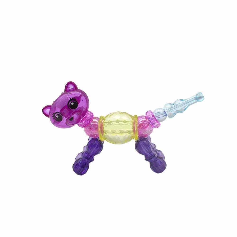 Children Beads Jewelry DIY Magical Transformable Bracelet Colorful Twist Pets Hand Chain for Girls (6)