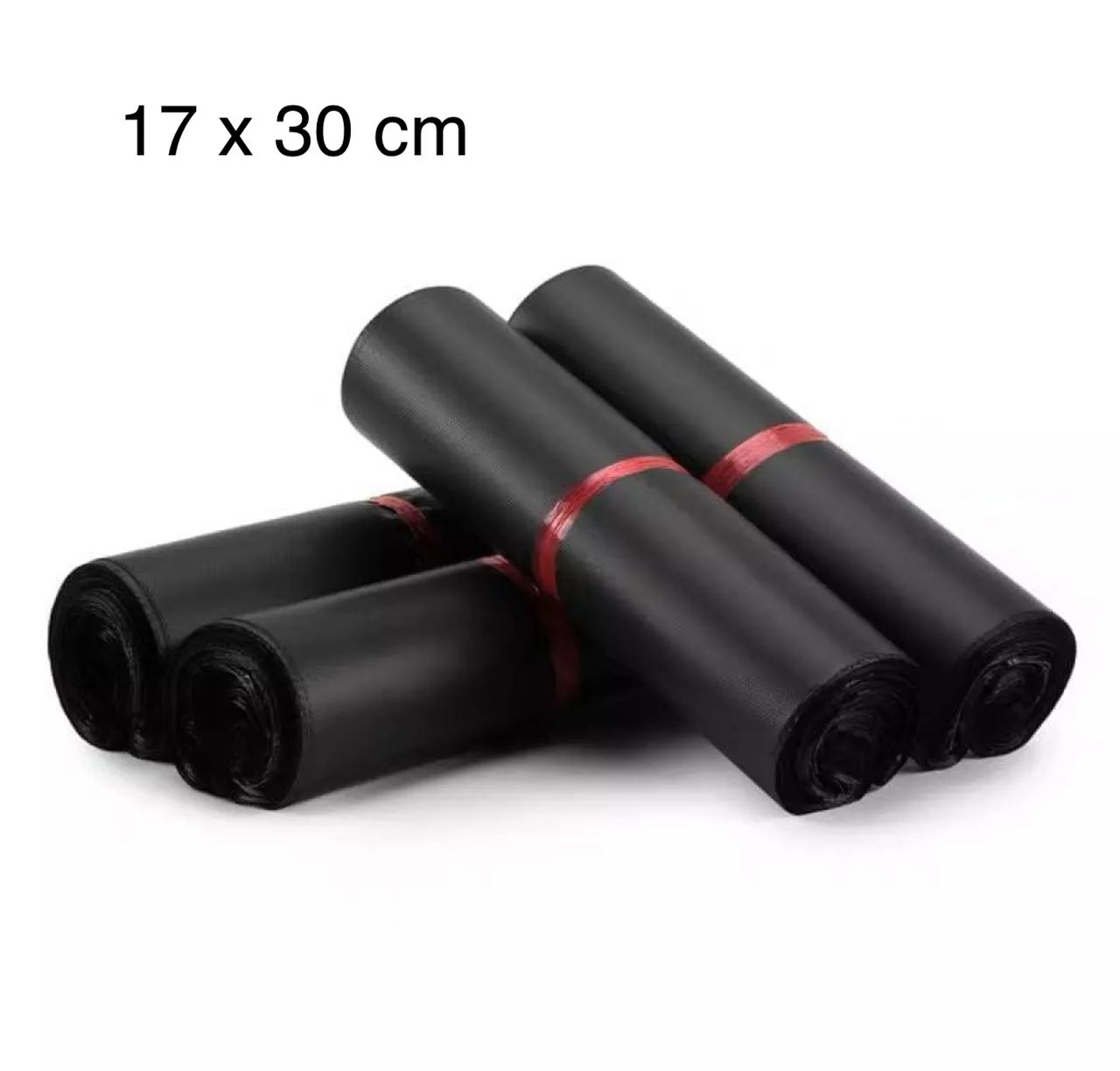 READY STOCK 17 X 30CM 100PCS 🔥BEG KURIER BLACK COLOR BAG COURIER FLYER PLASTIC BAG NO POCKET POSLAJU LAZADA