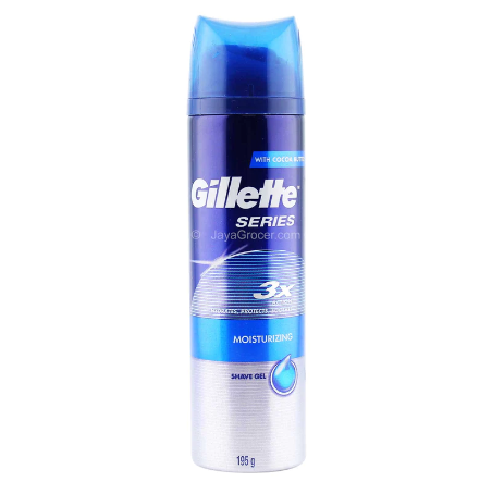 Gillette Series 3X Action Shave Gel - Moisturizing (195g)