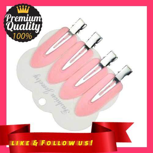 People's Choice 4PCS Hair Clips No Crease Metal Hair Pins Clamps Snap Barrettes for Girls Women Makeup & Hair Styling Accessories (Pink)