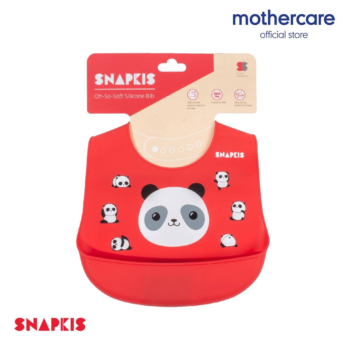 Snapkis Oh-So-Soft Silicone Bib - Panda