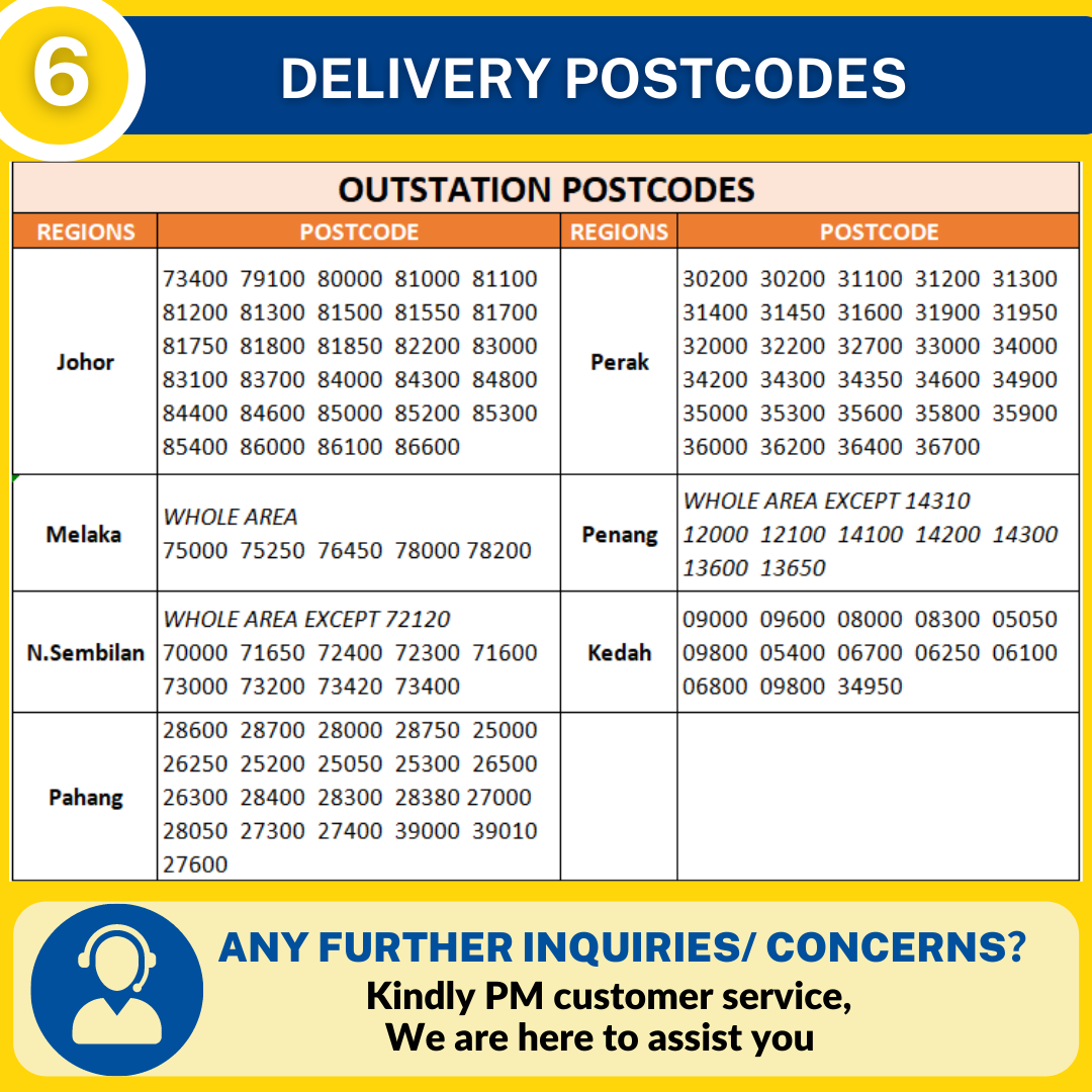 Greater Klang Valley Postage Charges