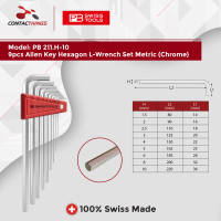 PB SWISS TOOLS 9pcs Allen Key Hexagon L-Wrench Set Metric (mm) (Chrome) PB 211.H-10