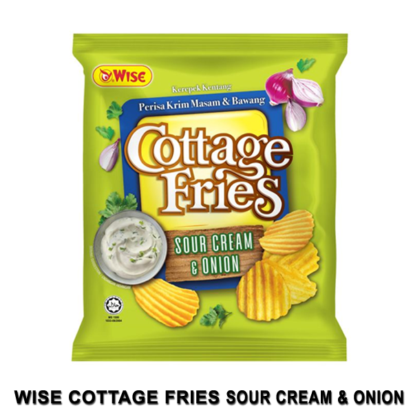 Wise Cottage Fries Sour Cream & Onion Potato Chips 60G
