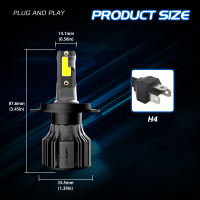 NOVSIGHT N39 2PCS LED Car Headlight H4 H7 H11 HB3 9005 HB4 9006 Mini Car LED Headlight Car Light Bulb Fog Lamp 72W 10000LM