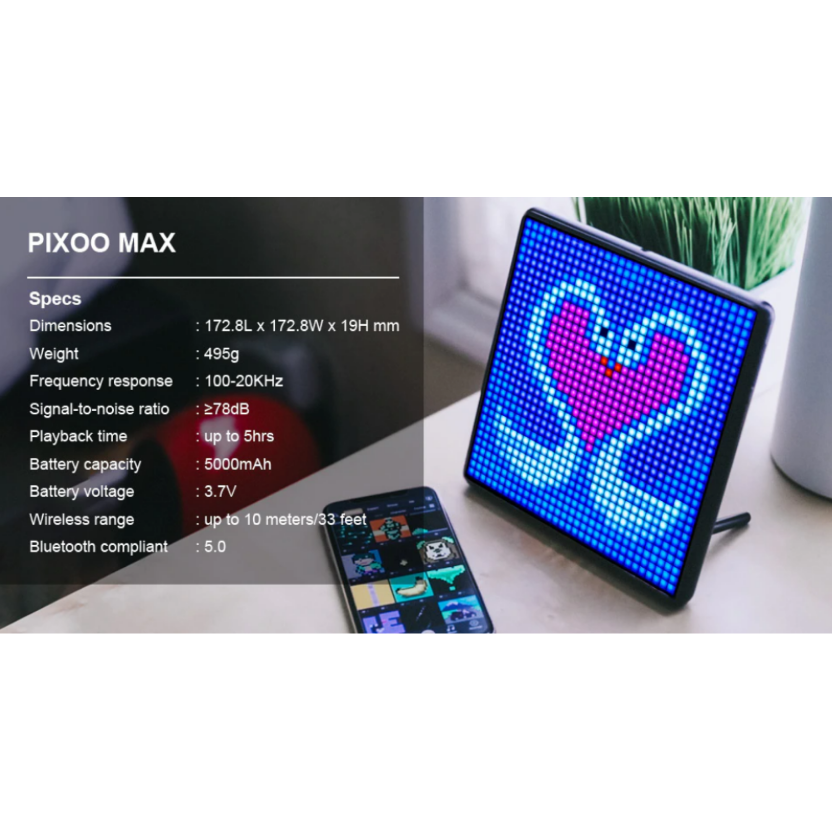 Divoom Pixoo Max 32x32 pixel size Apps Control Custom Pixel Animation