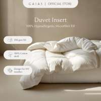 GAIAS Duvet Quilt Insert with 100% Long-staple cotton shell &  Hypoallergenic Microfiber fill