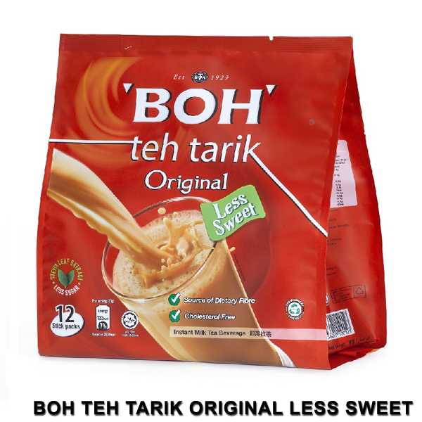 BOH Teh Tarik Original Less Sweet (24g x 12s) | Instant Milk Tea Beverage