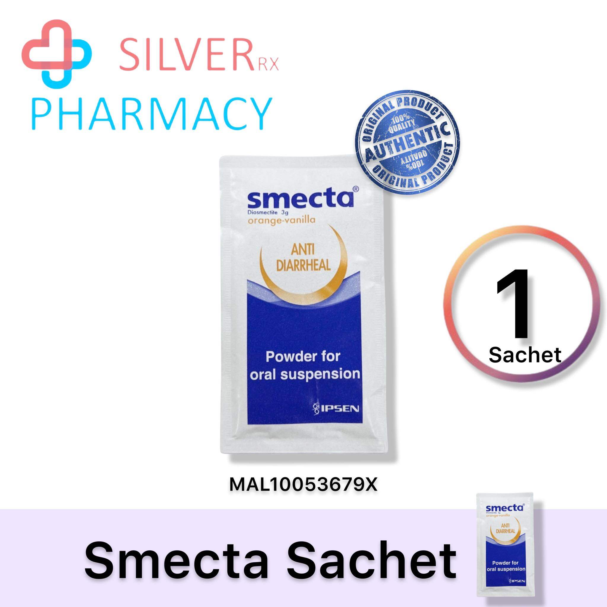 [Exp 09/2025] Smecta Anti-Diarrheal Powder Diosmectite Orange-Vanilla 3g sachet [1\'s/ 12\'s]
