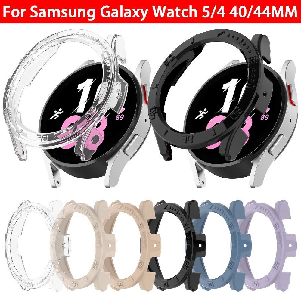 Ốp Bảo Vệ Màn Hình PC Cứng Rỗng Màu Cho Samsung Galaxy Watch 4 Watch 5 Vỏ