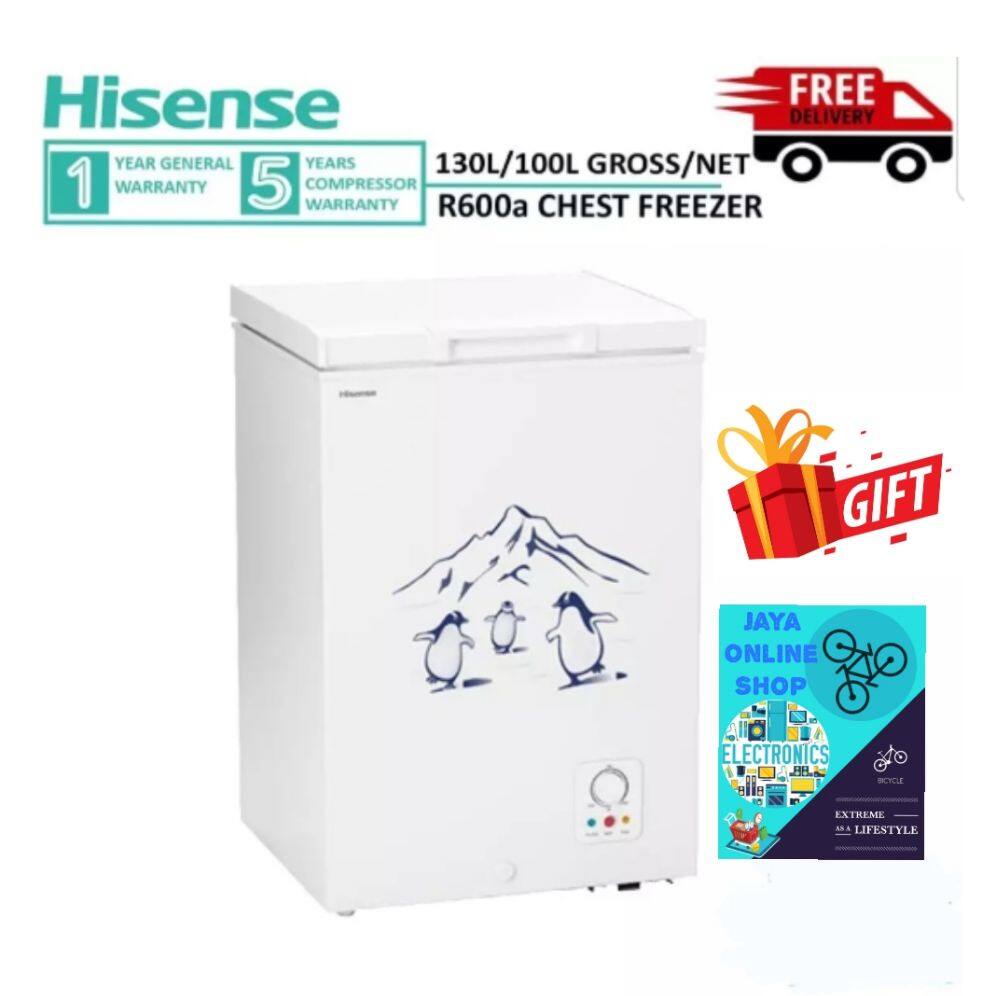New Collection Peti Ais HISENSE FC130D4BW CHEST FREEZER 100LITER**FREE GIFT** 2020 New Collection Peti Ais HISENSE FC130D4BW CHEST FREEZER 100LITER**FREE GIFT** 2020