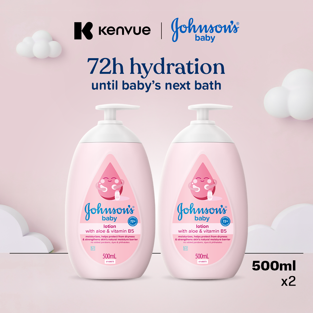 Johnsons Baby Lotion 500ml x 2