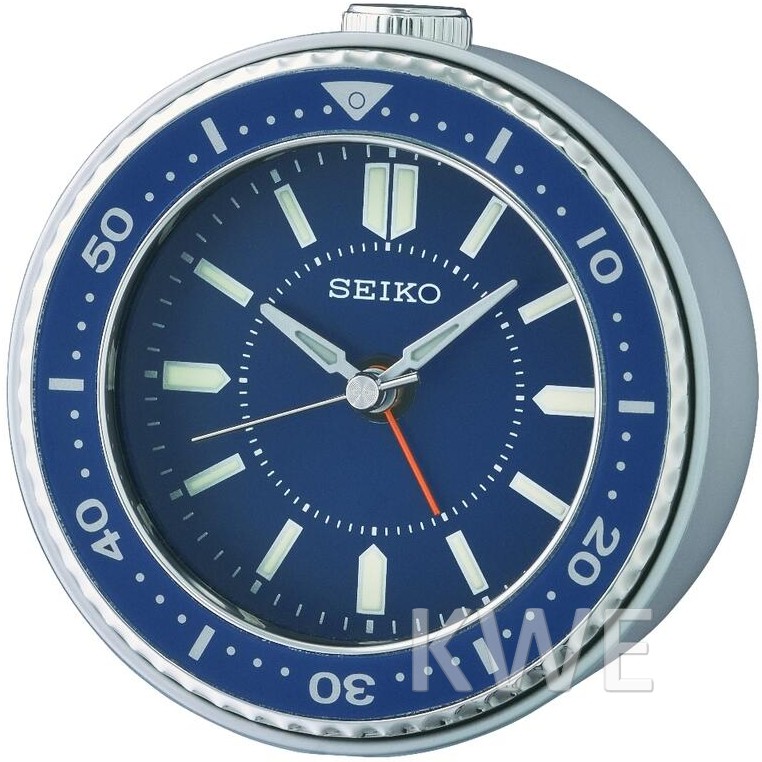 100% ORIGINAL SEIKO Quiet Sweep Lumibrite Beep Analogue Alarm Diver Clock with Light QHE184 [Jam Loceng]