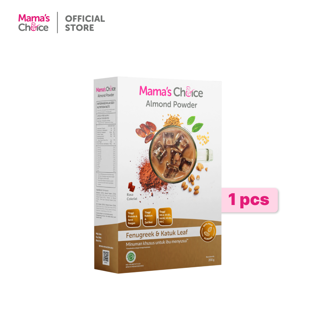 Mamas Choice Almond Milk Booster (Natural and Halal Maternity Milk Powder with DHA for Breastfeeding Mum)