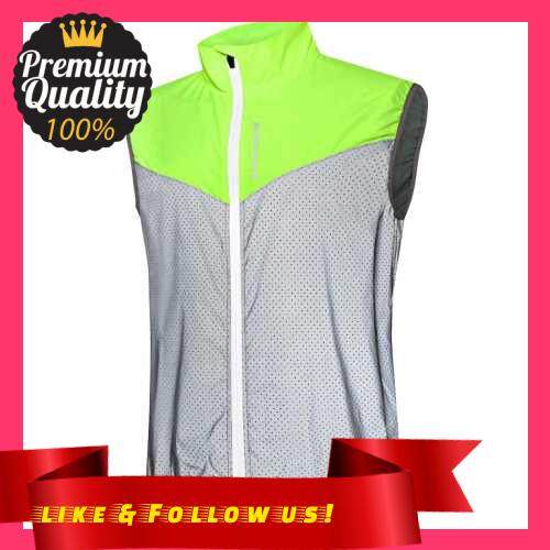 People\'s Choice Wosawe Bicycle Reflective Vest Breathable Sleeveless Vest Outdoor Night Walking Running Cycling Vest Coat (L)
