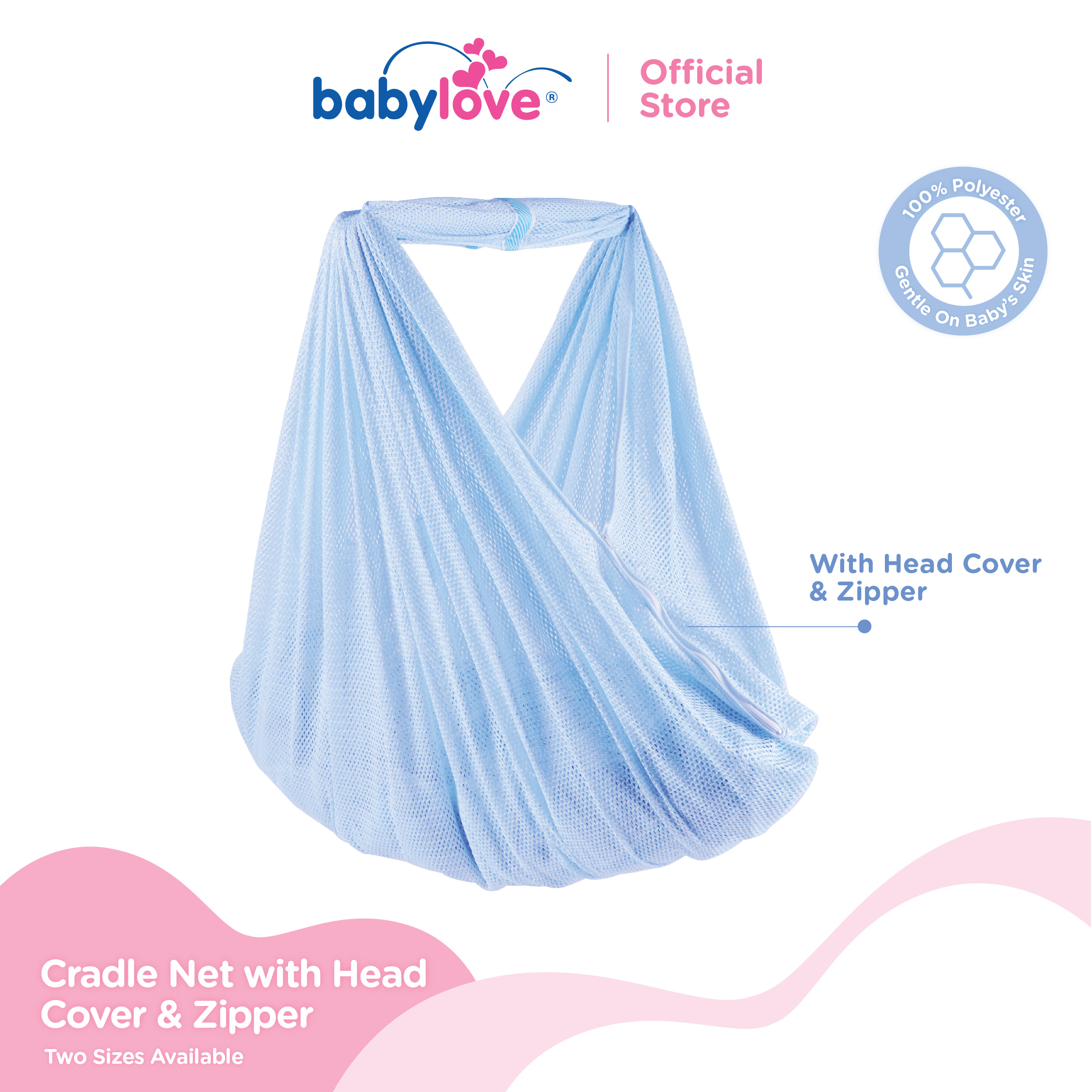 Babylove Cradle Net With Head Cover & Zipper