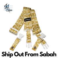 DiMarzio DD2251 Steve Vai Cliplock Utopia White & Gold Guitar Strap (DD-2251 / DD 2251)