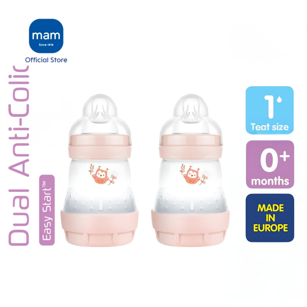 MAM Dual Anti-Colic Baby Bottle (160ml x 2)