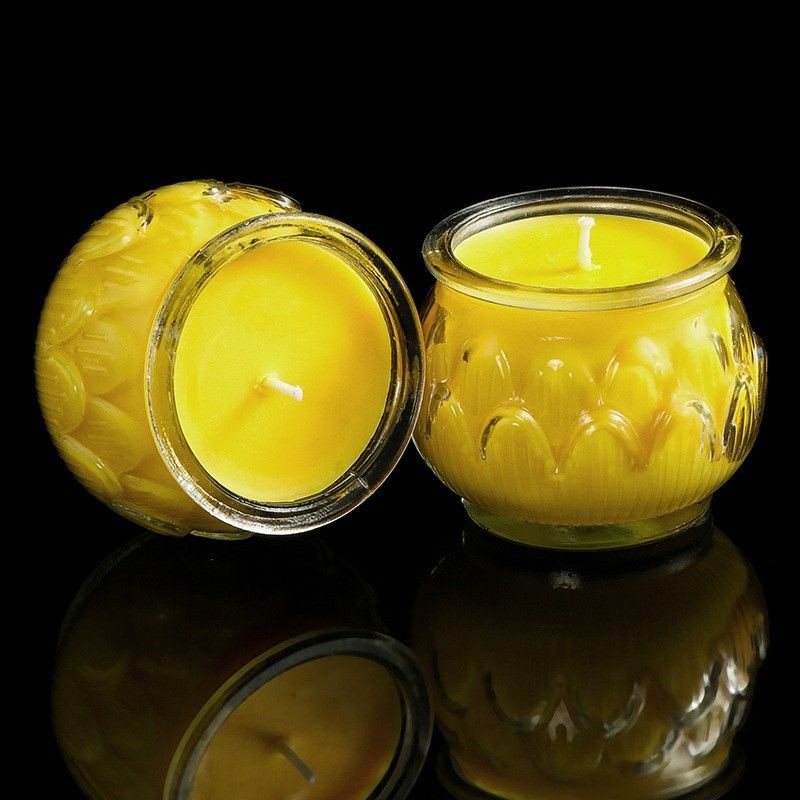 平口莲花酥油灯 1粒（24小时）Lotus tealight candles