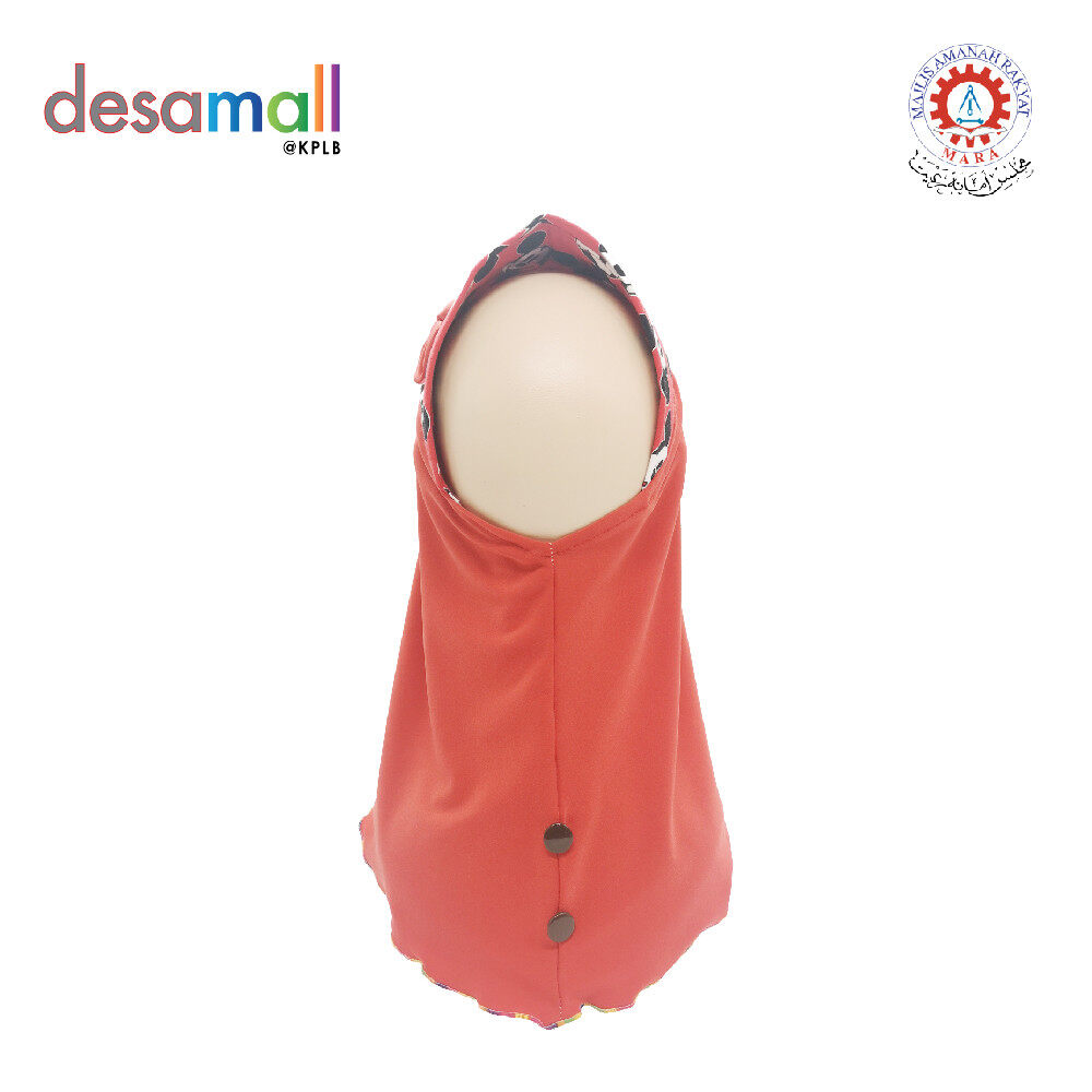 JANNAH ROSE COLLECTION Elzara Bow Scarft Tudung Kanak-kanak ( 3 - 4 tahun) - Mickey Mouse Red