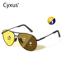 Cyxus Aviator Polarized Sunglasses For Men Women Anti Glare UV400 Protection Shades Spring Hinges Fashion Shades Outdoor Driving Fishing Cycling Golf Unisex 1489
