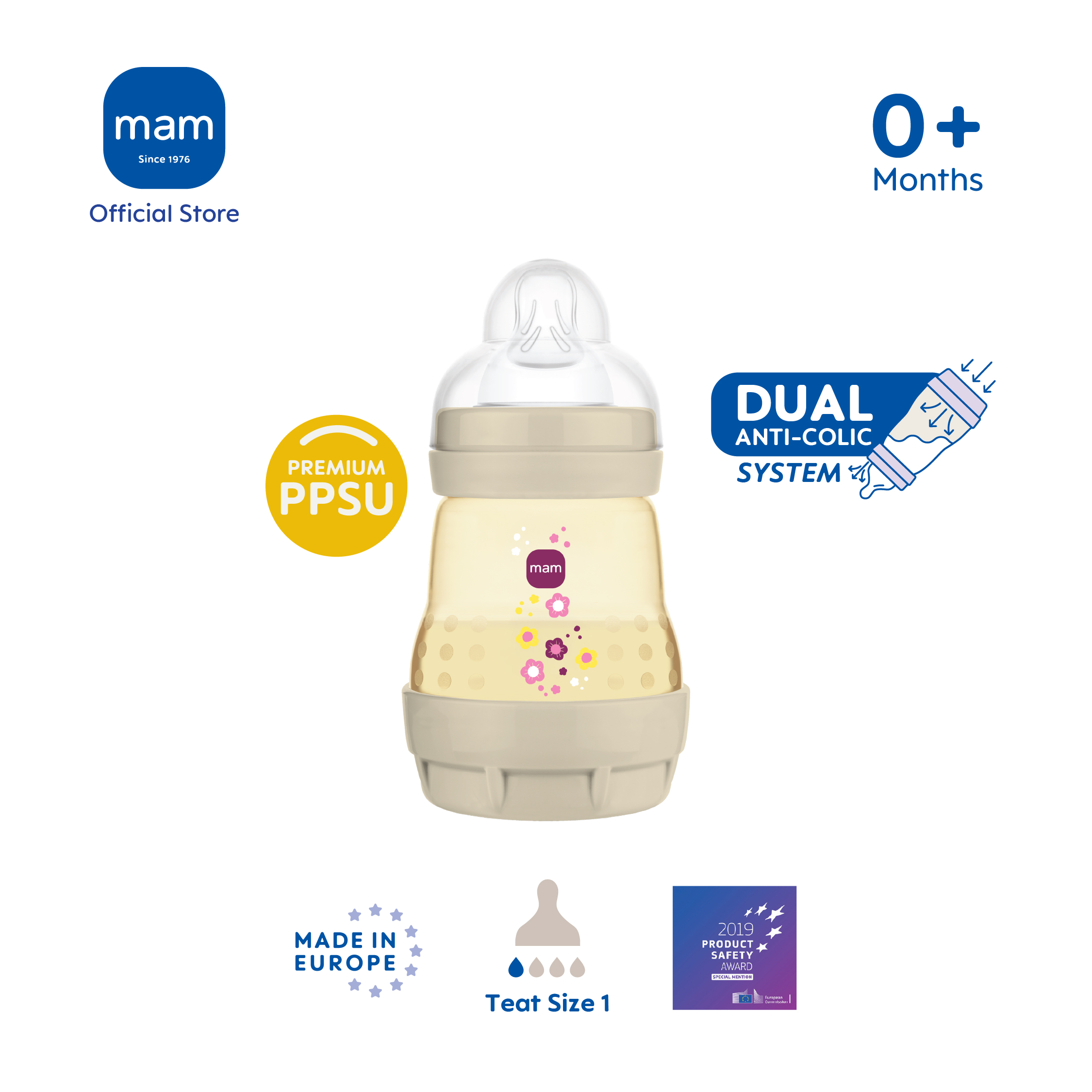 MAM Easy Start™ Dual Anti-Colic PPSU 160ml