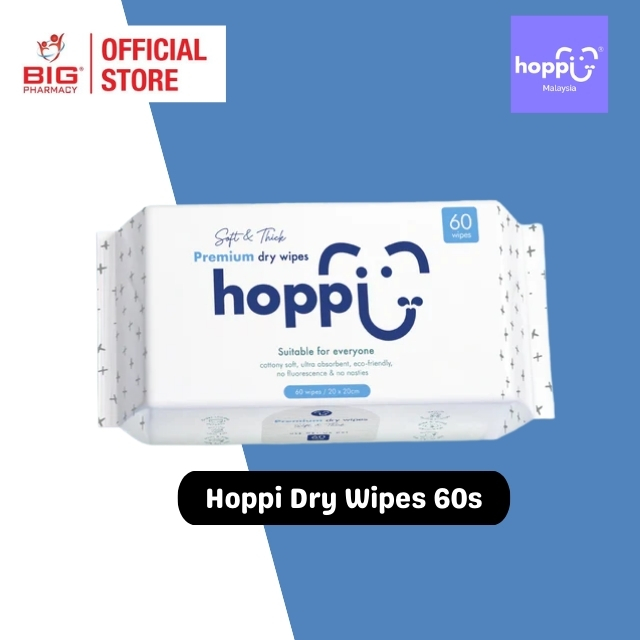 HOPPI DRY WIPES 60S