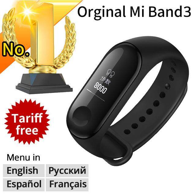 Xiaomi Mi Band 3 Miband 3 Smart Tracker Band Instant Message Caller ID 5ATM Waterproof OLED Touch Screen Mi Band 3