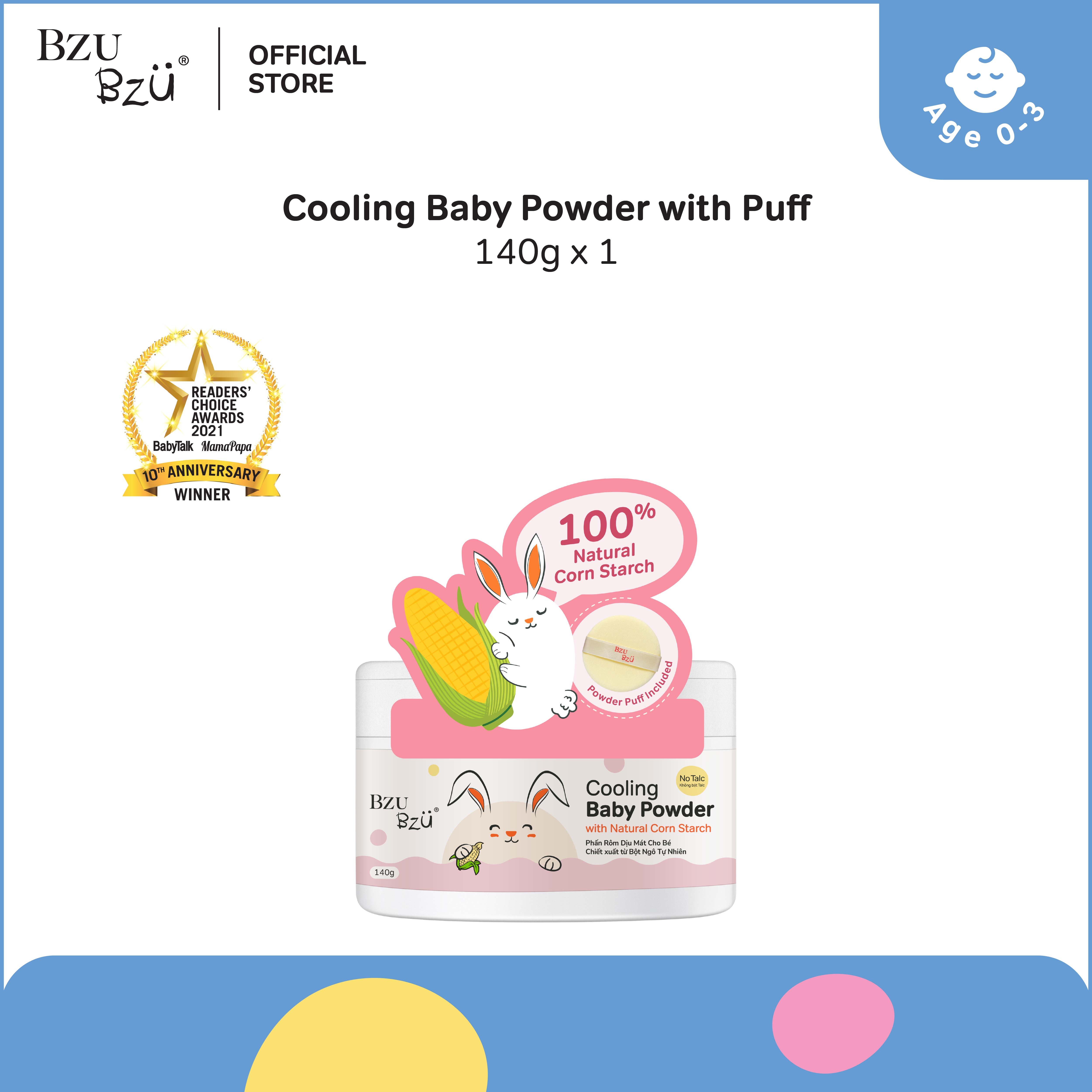 BZU BZU Cooling Baby Powder with Puff (140g)