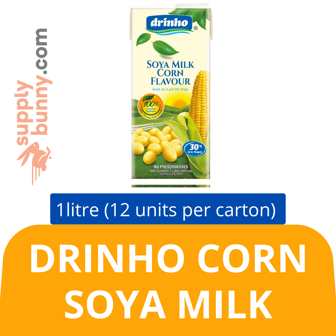 Drinho Corn Soya Milk (1Litre X 12 packs) (sold per carton) 顶好黍味豆奶饮料 PJ Grocer Minuman Susu Soya