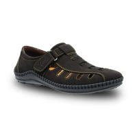 Louis Cuppers Mens Faux Leather Stitch Trim Casual Loafer Sandals Kasut Lelaki - 230141225