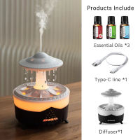 7 Color Remote Rain Cloud Humidifier Water Drip Pelembap LED Night Light Essential Oil Diffuser Aromatherapy Purifier Air Humidifier Home Office