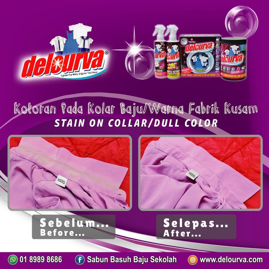 [ Local Ready Stock ] Delourva Stain Remover - Laundry detergent for school uniform