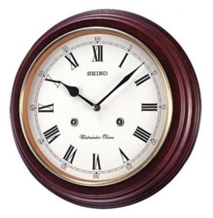 100% ORIGINAL SEIKO Dual Chime Wooden Analogue Wall Clock QXH202 (QXH202B QXH202Z) [Jam Dinding Kayu Berbunyi] Malaysia