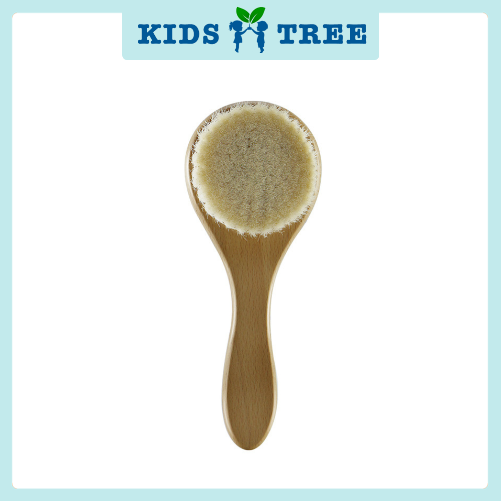 Sikat Kambing Bulu Goat Wool Wooden Baby Hairbrush Soft Goat Bristles Comb Wooden Comb Baby Brush Baby Comb Set Baby Hair Comb Sikat Rambut Bayi Sikat Bulu Kambing Baby