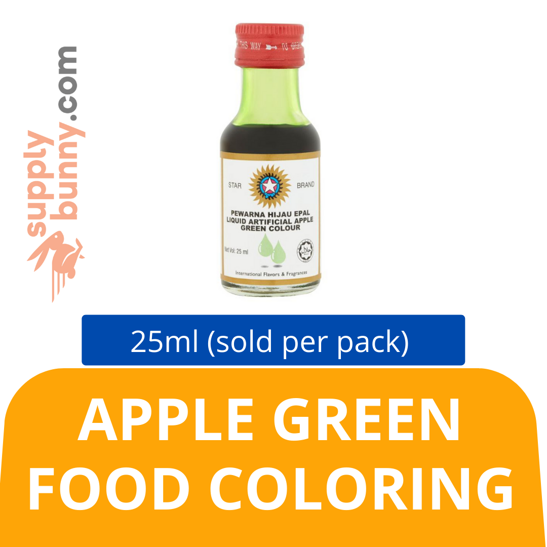 Apple Green Food Coloring 25ml (sold per bottle)  食用色素(萍果青) PJ Grocer Pewarna Makanan Hijau Epal