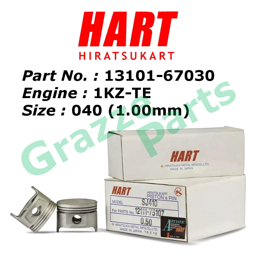 HART Piston Set 040 (1.00mm) Size 13101-67030 for Toyota Land Cruiser Prado KZJ95 LJ78 Diesel Hiace