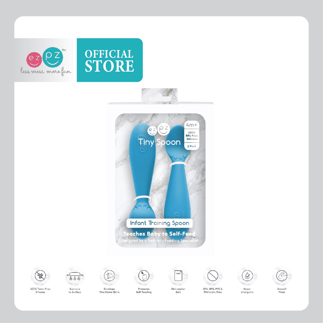 EZPZ Tiny Spoon -Twin Pack (4 Months+)(Blue)