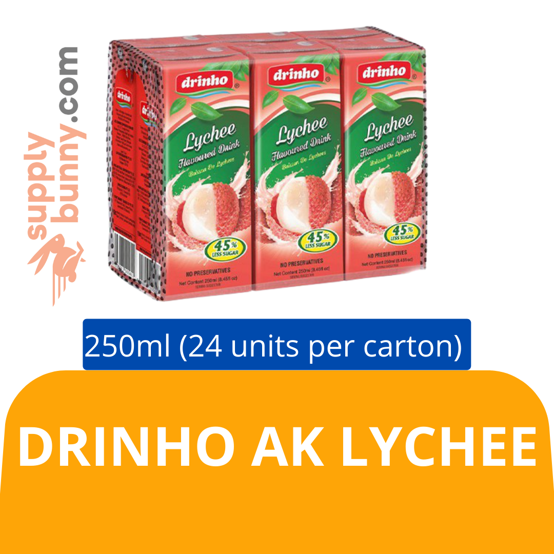 Drinho AK Lychee (250ml X 24 packs) (sold per carton) 顶好荔枝饮料 PJ Grocer Minuman Lychee
