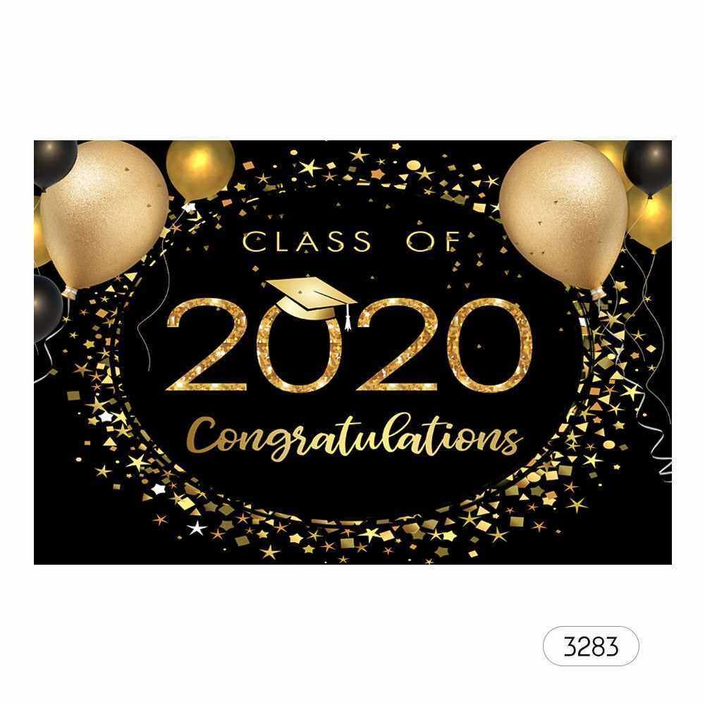 7*5ft Professional Backdrop The Class of 2020 Graduation Photography Background Cloth Party Decorations Photo Studio Live Streaming Accessories #3283 (Multicolor)